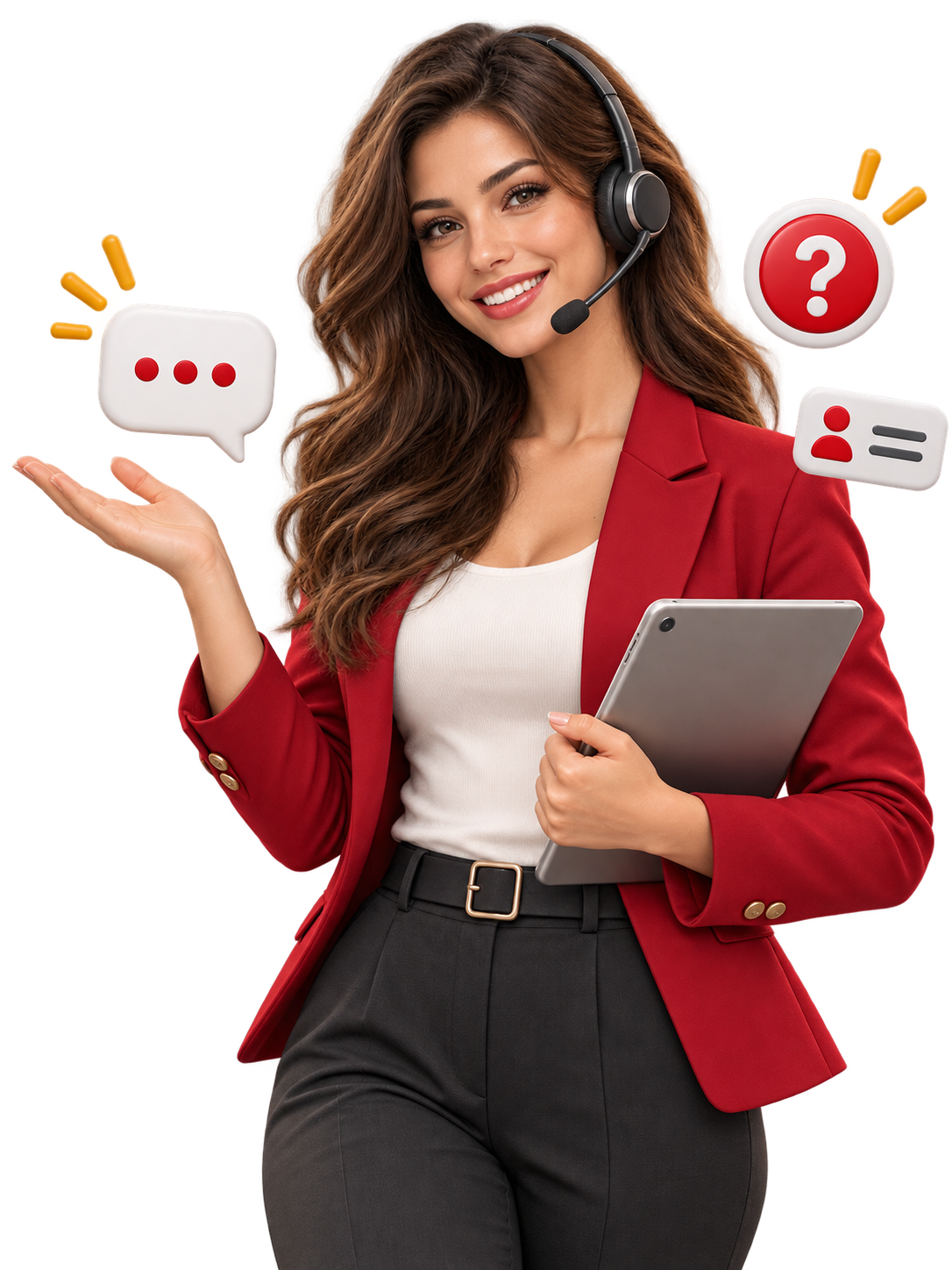 Freundliche IPTV Support-Beraterin
